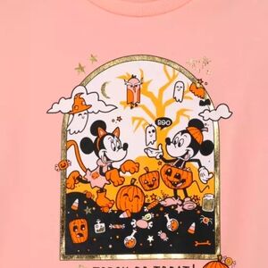 Disney Mickey Mouse Halloween Shirt - Pink and Gold
